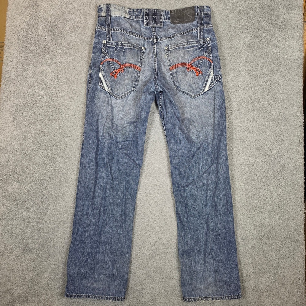 Rocawear Jeans Mens 38x34 Blue Good Y2K Baggy Embroidered Original Fit Denim - Picture 3 of 12